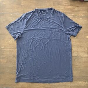 Cozy Earth Bamboo Lounge Pocket T-Shirt Tee Mens Size‎ Large Blue Crew Neck Soft
